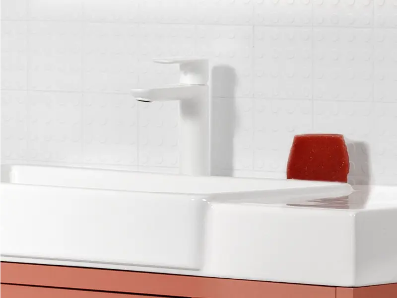 Baterie lavoar Roca A5A326EB00, 28 mm, 5 l/min, 0.5 bar, 35 mm, 161 mm, 151 mm, 365 mm, 1 orificii instalare, Alb