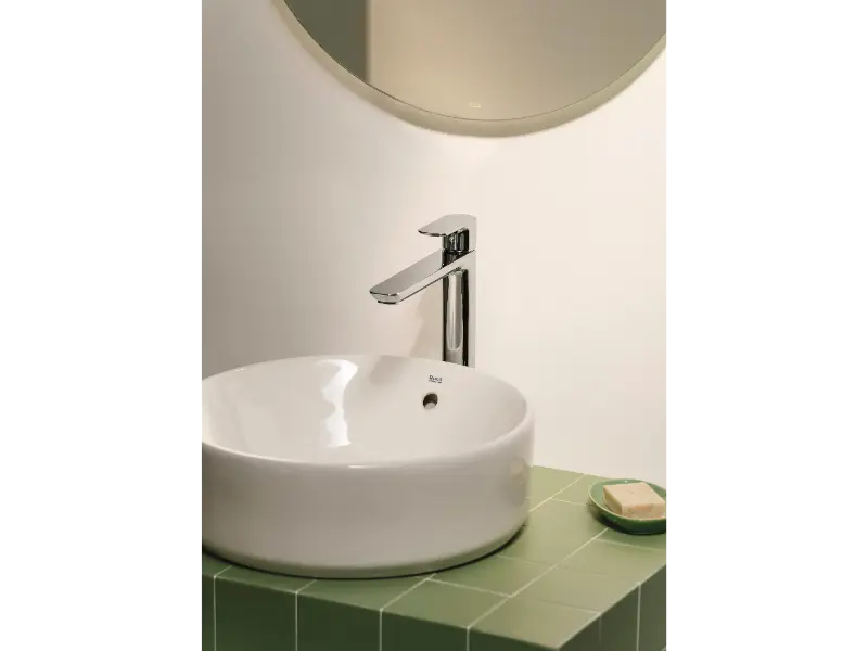Baterie lavoar Roca A5A346EC00, 28 mm, 5 l/min, 0.5 bar, 35 mm, 292 mm, 220 mm, 385 mm, 1 orificii instalare, Crom