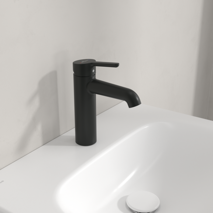 Villeroy and Boch Baterie lavoar villeroy and boch skyla, m, 194 mm, mat, negru, tvw116004000k5