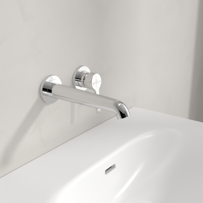 Villeroy and Boch Baterie lavoar villeroy and boch skyla, pe perete, 210 mm, necesita valva, crom, tvw11600100061