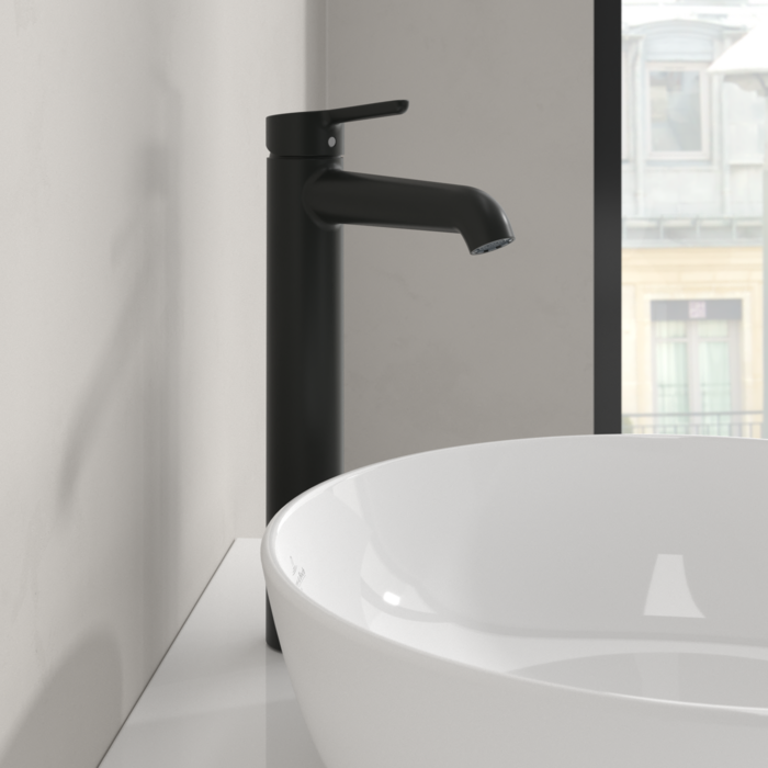 Villeroy and Boch Baterie lavoar villeroy and boch skyla, xl, 329 mm, mat, negru, tvw116003000k5