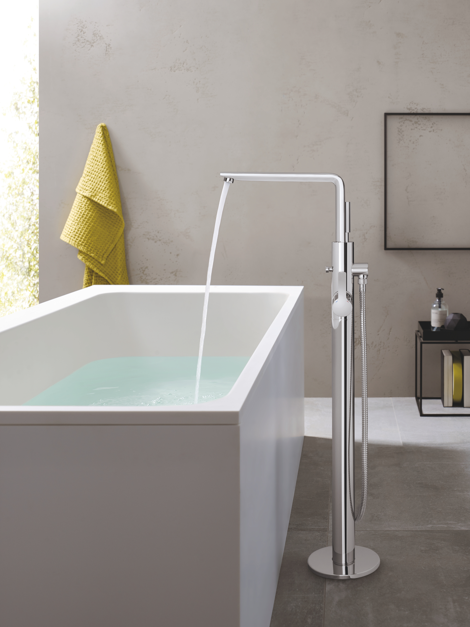 Grohe Baterie de cada grohe lineare, pe podea, set de dus, necesita valva, crom, 23792001