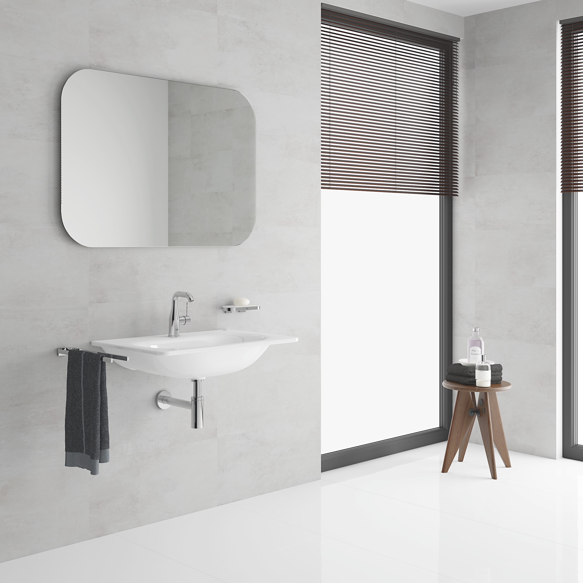 Baterie de lavoar Grohe 23463001, 28 mm, 1 bar, 35 mm, 193 mm, 114 mm, 385 mm, 1 orificii instalare, Crom