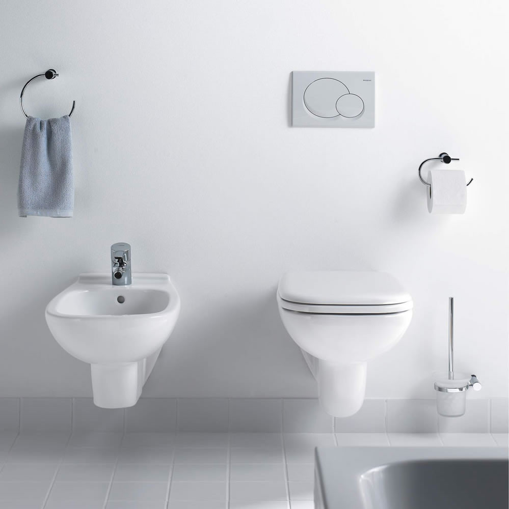 Bideu Duravit 22571500002, D-Code, montaj suspendat, preaplin, zona mo
