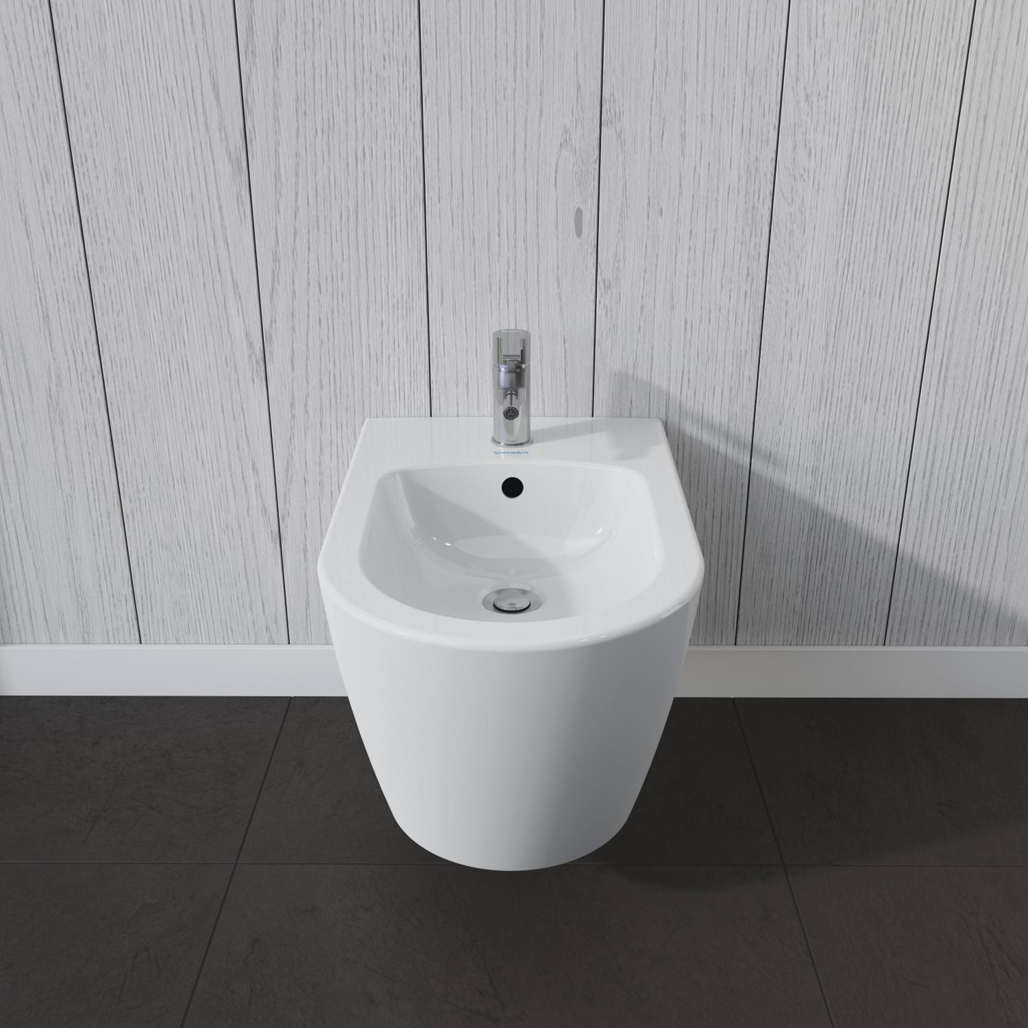 Bideu Duravit 2288150000, Me by Starck, montaj suspendat, zona montaj 