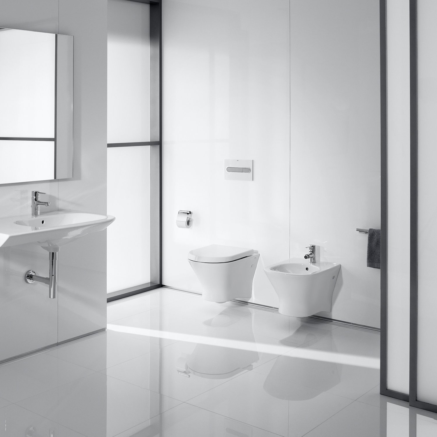 Bideu Roca A357645000, Nexo, montaj suspendat, preaplin, zona montaj i