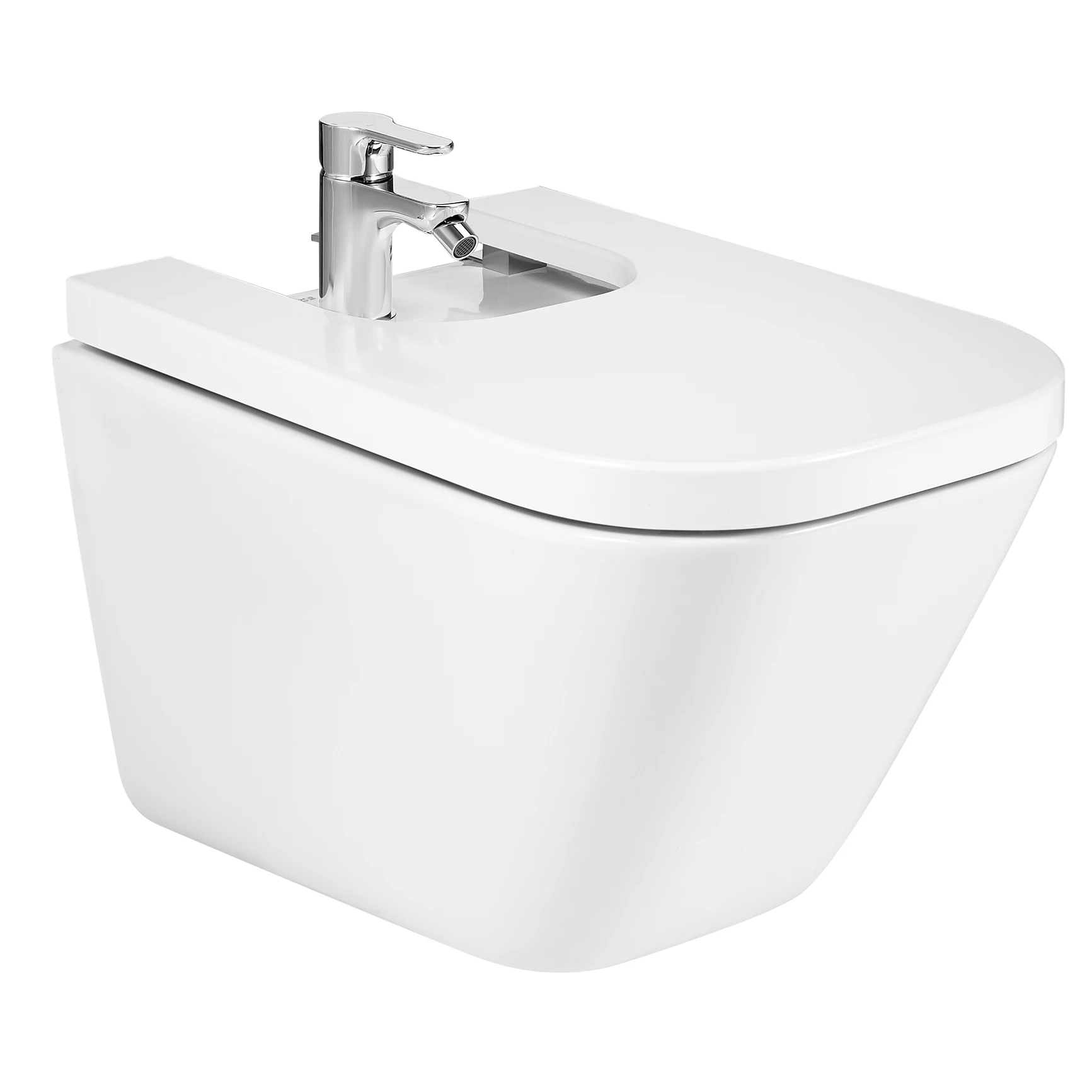 Bideu Roca A357476000, 540 mm, 350 mm, 315 mm, 1 nr orificii baterie, suprafata antiaderent, suspendat, Alb