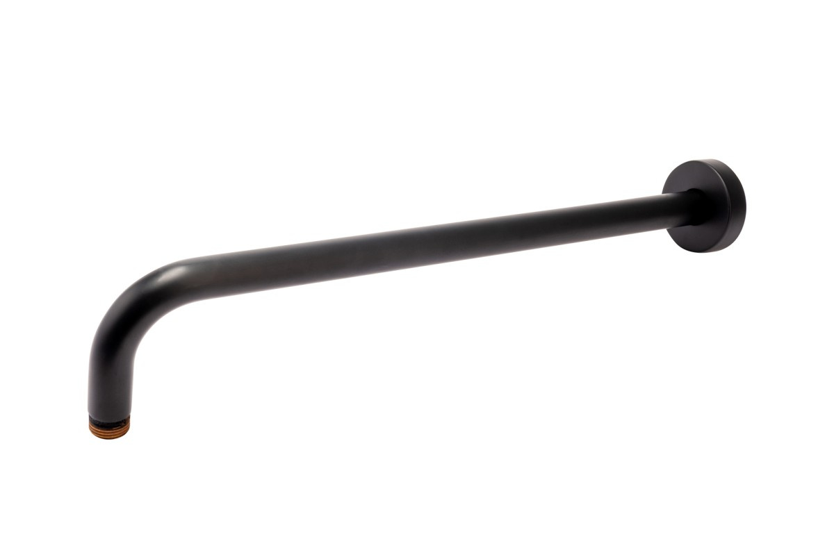 FDesign Brat de dus fdesign inula fd8-402-22, 1/2'' x 1/2'', universal, montare pe perete, 400 mm, mat, negru