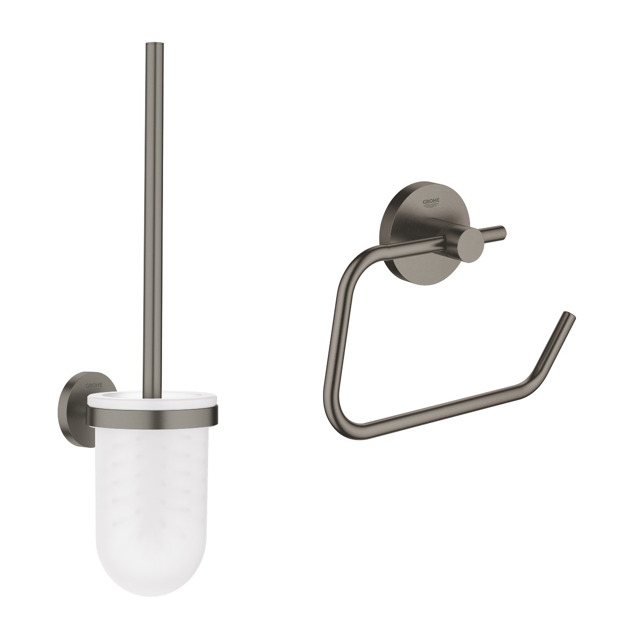 Grohe Bundle 2in1 perie wc si suport grohe essentials 40374al1 / 40689al1, montare pe perete, fixare ascunsa, mat, grafit