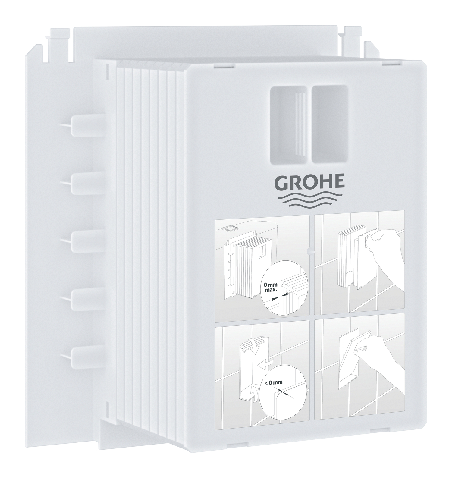 Grohe Burduf vizitare grohe 40911000, compatibil rapid sl/slx, clapete s, 130 x 172 mm, alb