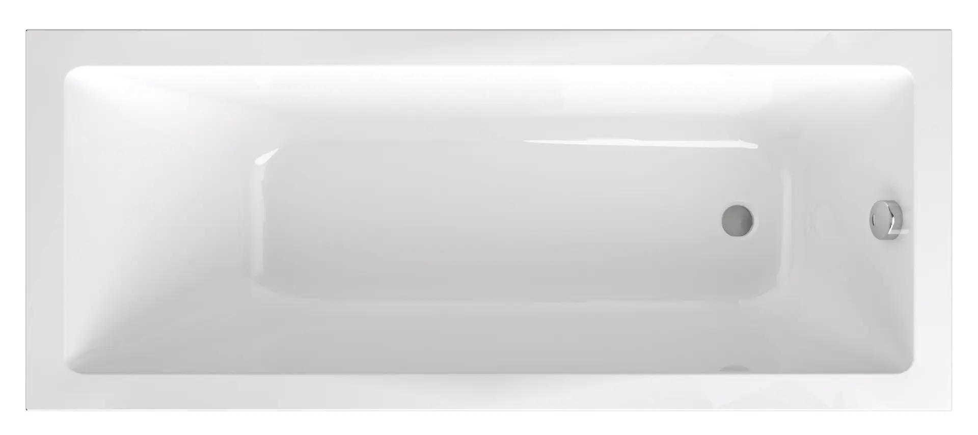 Kielle  Cada baie kielle arkas i, incastrata, 170 x 70 cm, acril, alb, 11111330