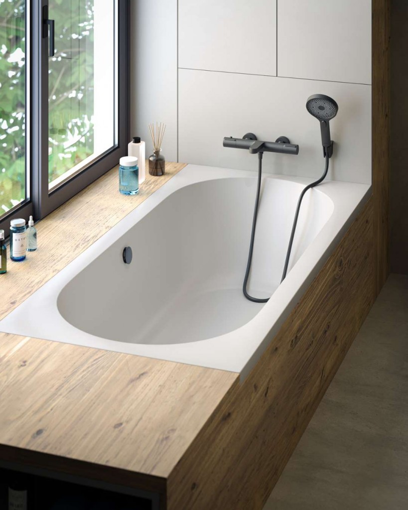 Kielle  Cada baie kielle oudee, incastrata, 170 x 80 cm, acril, alb, 11102530