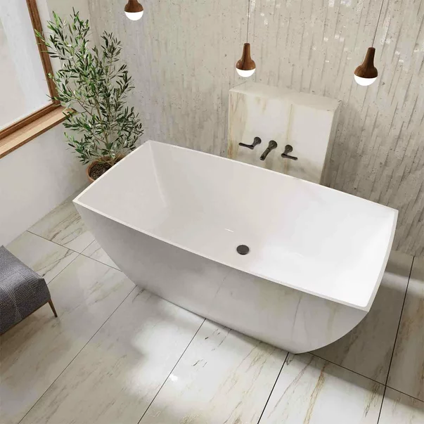 Vayer Cada baie vayer gemini, freestanding, 146 x 74 x 58 cm, ventil, compozit, alb, 146.073.044.1-7.0.3.0.0