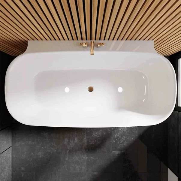 Vayer Cada baie vayer volans, freestanding, la perete, 164 x 83 cm, compozit, alb, 164.083.042.1-4.0.3.0.0