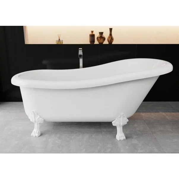 Vayer Cada baie vayer volans, freestanding, pe picioare, 169 x 82 cm, compozit, alb, 169.082.047.1-7.0.3.0.0