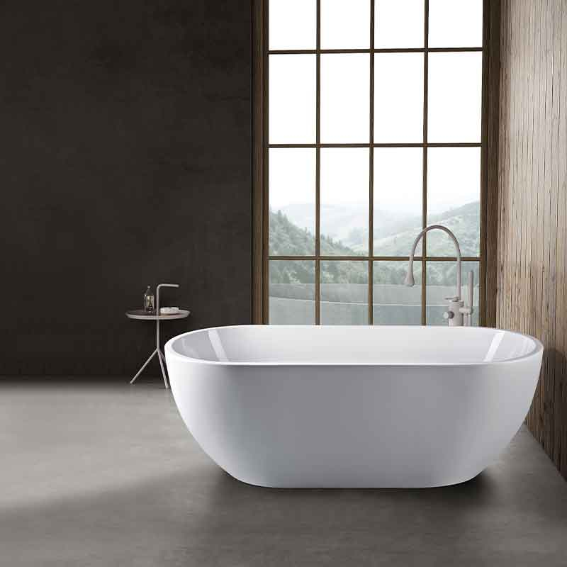 Florida Cada freestanding florida aura, 180 x 84.5 x 60 cm, acril, evacuare, alb, hy524-180