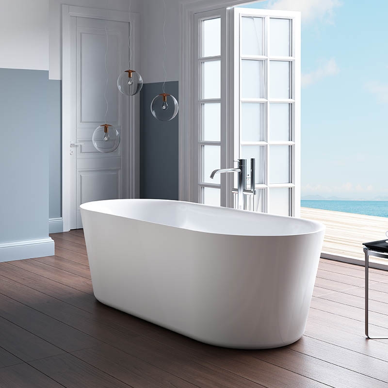 Florida Cada freestanding florida ava, 167 x 78 x 57 cm, acril, evacuare, alb, hy476-1675