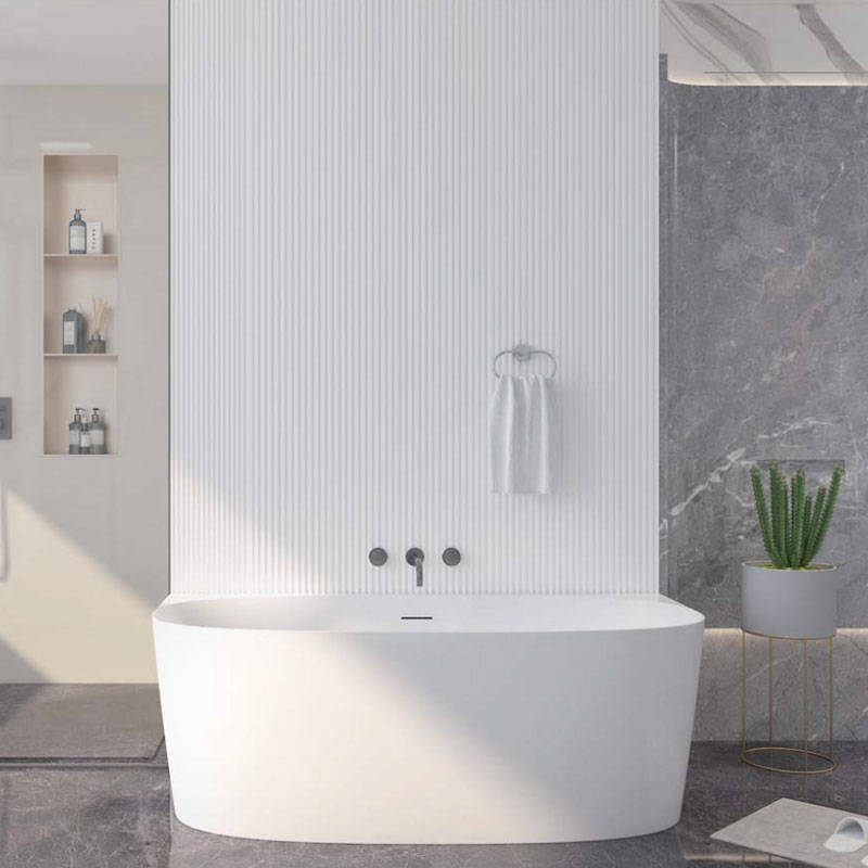 Florida Cada freestanding florida beatrice, la perete, 170 x 80 x 58 cm, acril, evacuare, alb, ws206at-170