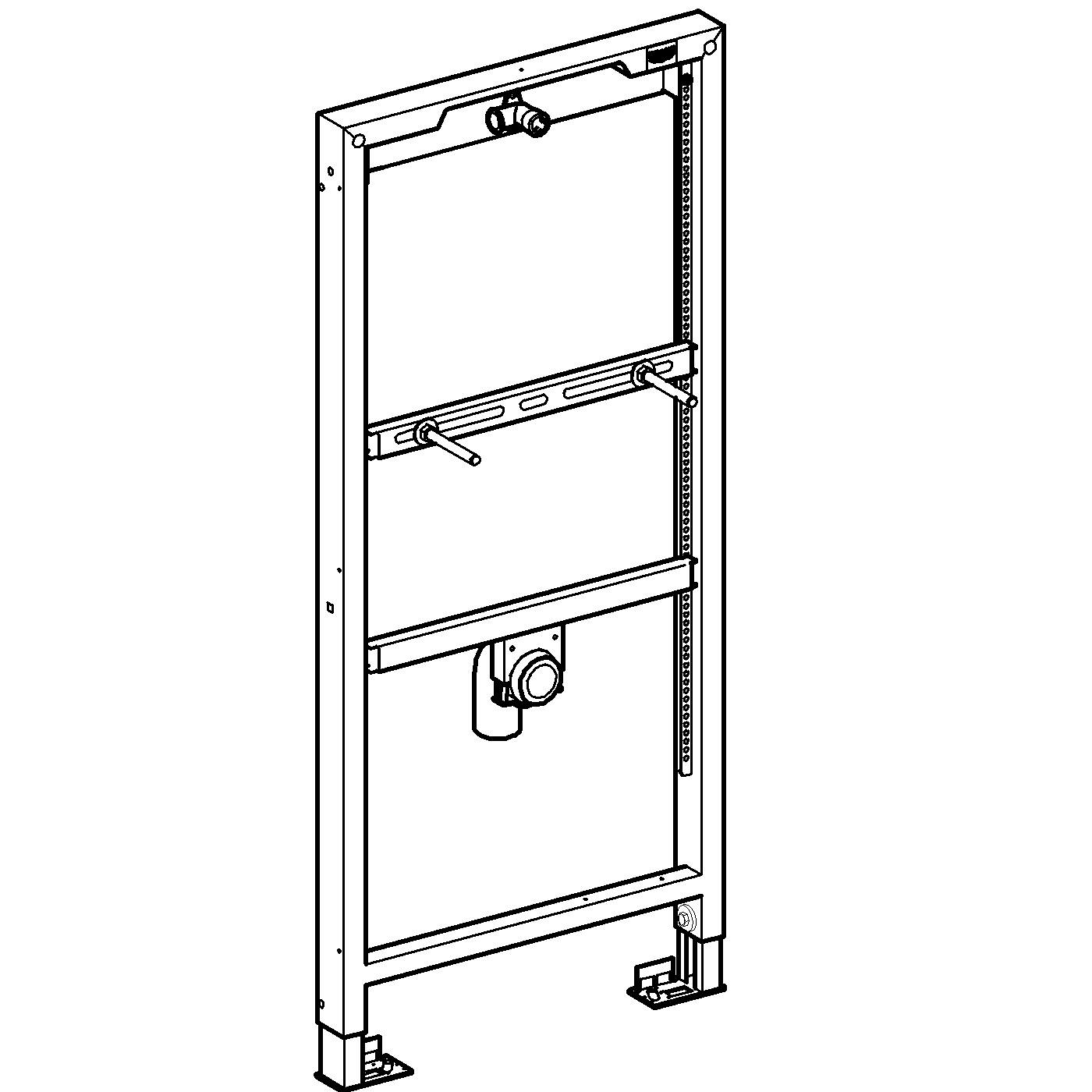 Cadru urinal Grohe 38517001, 1285 mm, 500 mm, 50 mm, 1 moduri spalare, incastrat, uscata, verticala, ajustabil