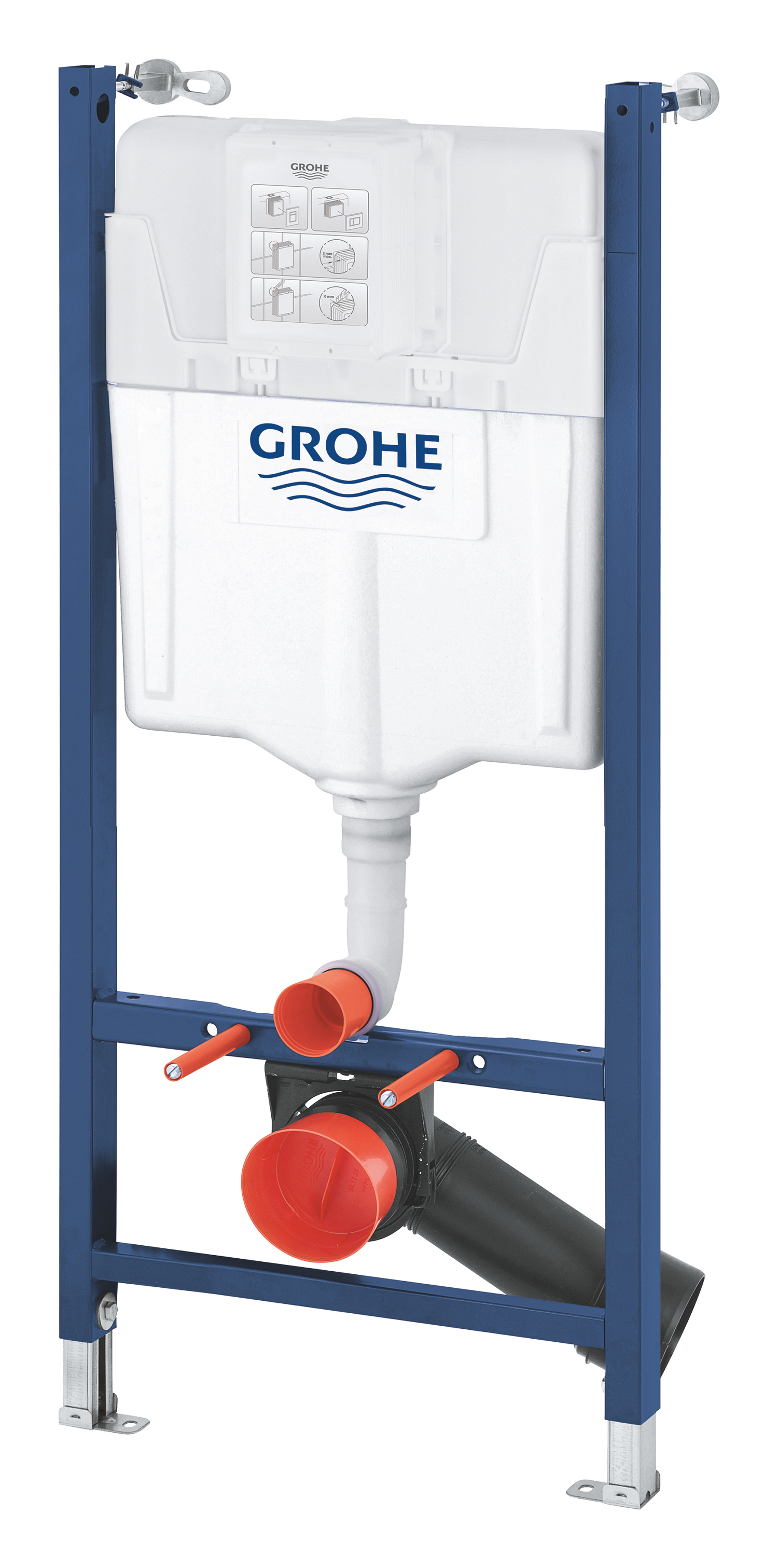 Cadru WC 2in1 Grohe 38971000, 1130 mm, 500 mm, 90, 110 mm, 480 mm, 2 moduri spalare, incastrat, suport perete