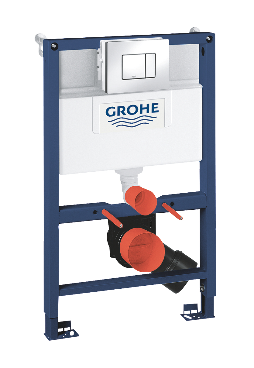 Grohe Cadru wc 3in1 grohe rapid sl, incastrat, clapeta skate crom, suport perete, 38885000