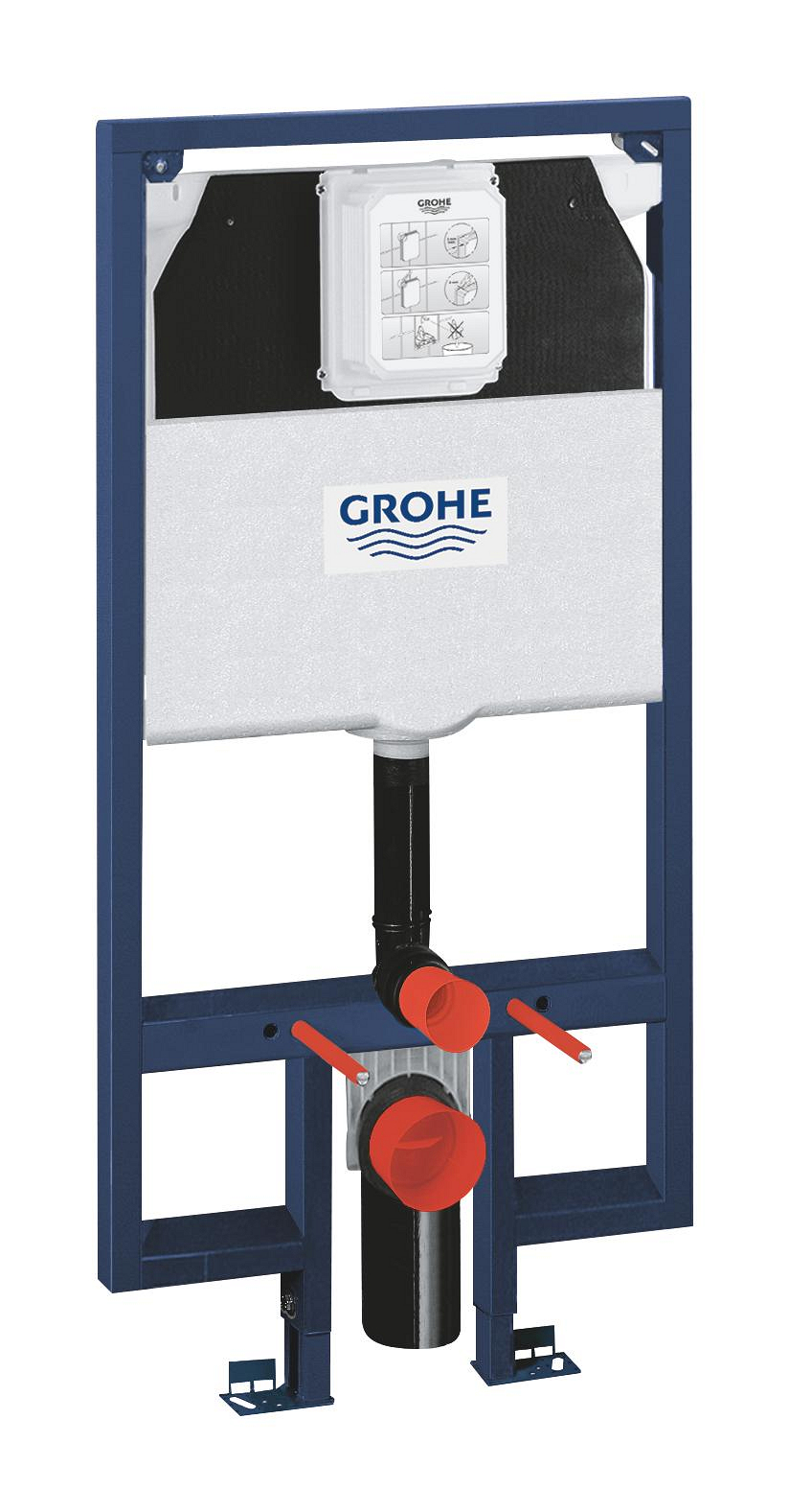 Grohe Cadru wc grohe rapid sl slim, incastrat, pentru pereti ingusti, evacuare verticala, otel, 38994000
