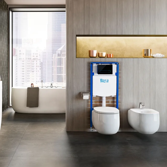 Cadru WC Roca A890090020, 1120 mm, 500 mm, 90, 110 mm, 180, 230 mm, 2 moduri spalare, incastrat, otel