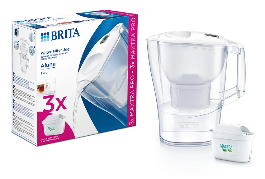 Brita Cana filtrare apa brita aluna cool  memo, 2.4 l, filtru 150 l, 3 filtre, plastic, alb, 1053054