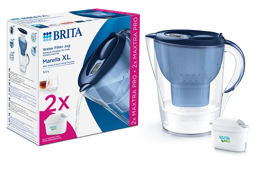 Brita Cana filtrare apa brita marell xl memo, 3.5 l, 150 l, 2 filtre, plastic, albastru, 1052786
