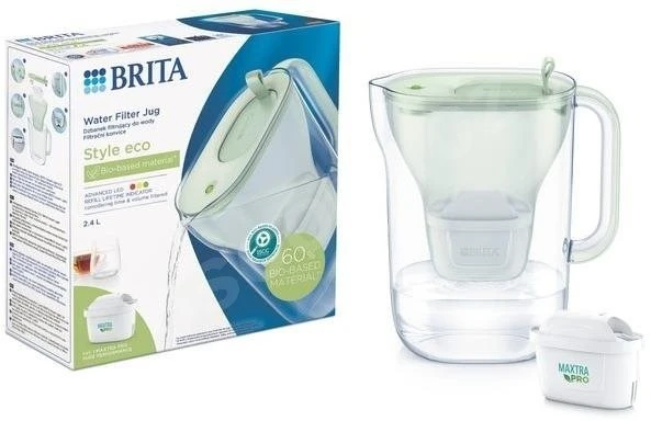 Brita Cana filtrare apa brita style led eco, 2.4 l, filtru 150 l, plastic, verde, 1052809