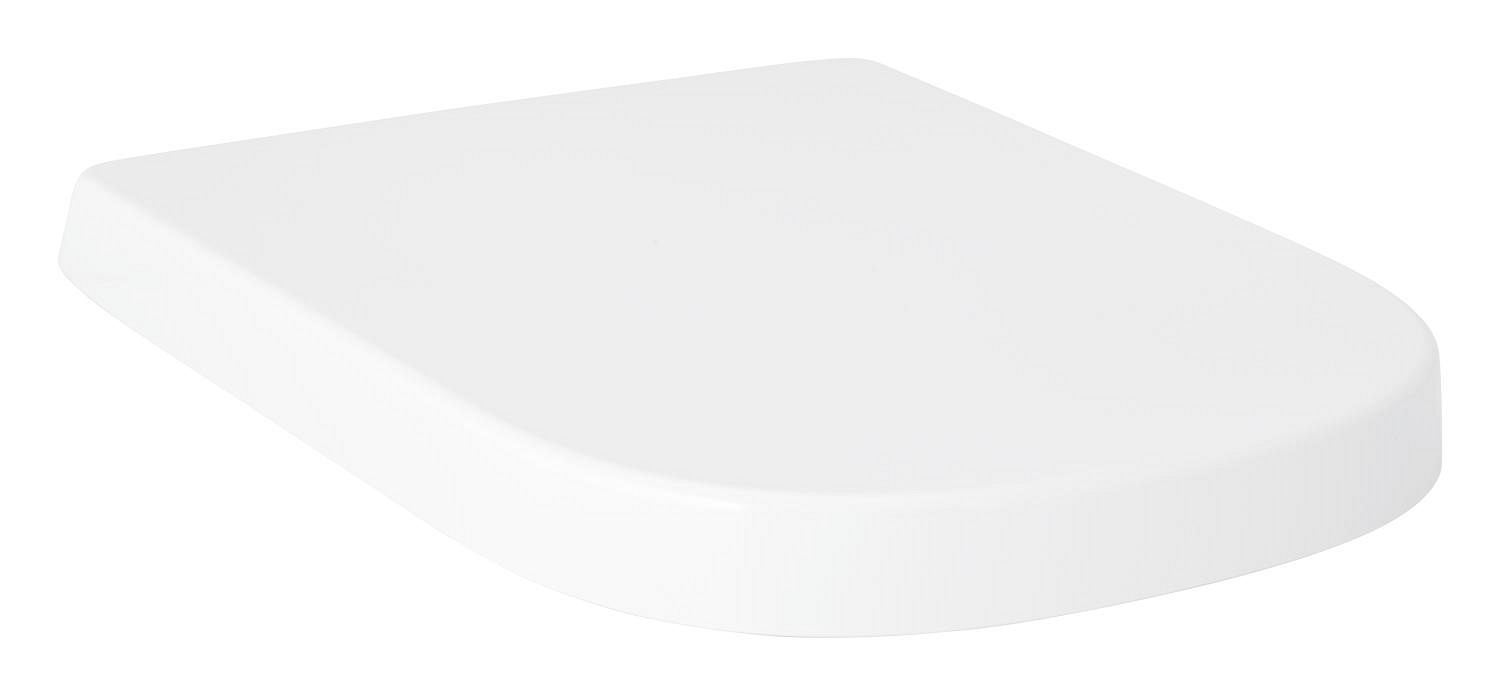 Capac WC Grohe 39331002, 444 mm, 372 mm, 1 functii speciale, suprafata antiaderent, oval, duroplast, Alb