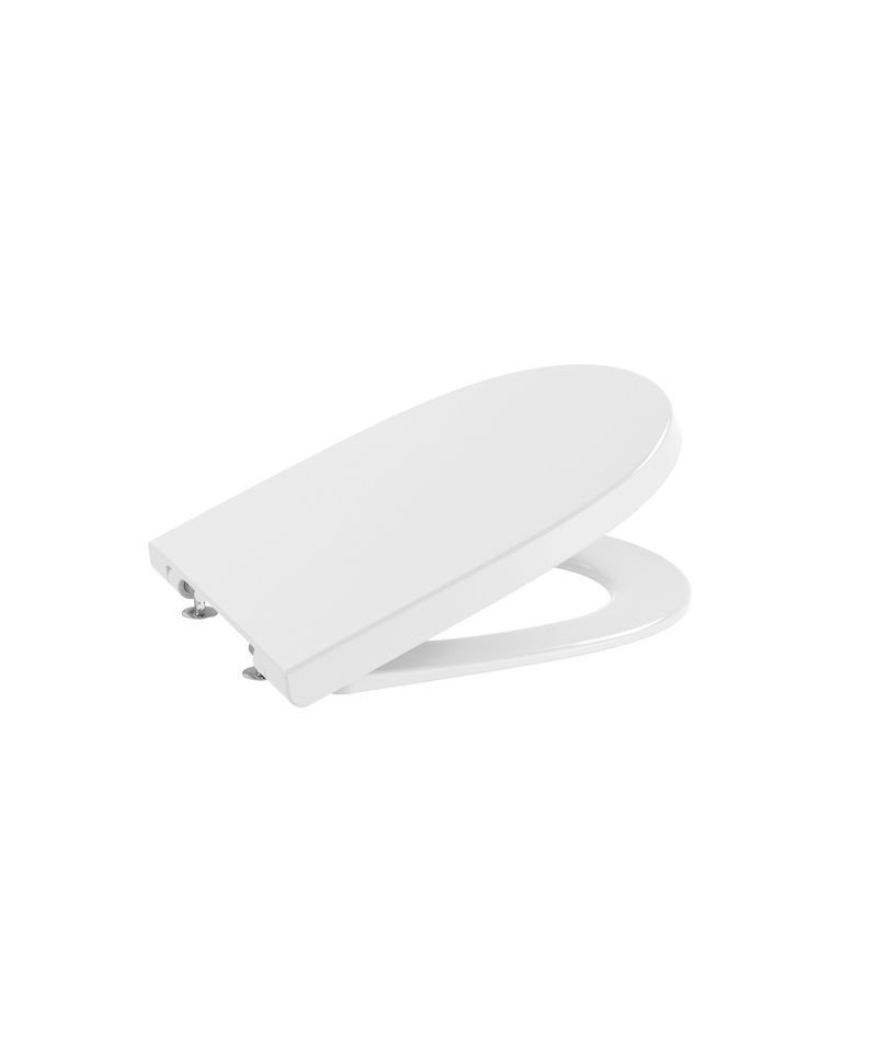 Capac WC Roca A8012A200B, 447 mm, 367 mm, 1 functii speciale, capac softclose, oval, duroplast, eliberare rapida, Alb