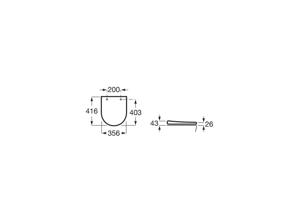 Capac WC A801D22003, The Gap Round, pentru wc, slim, eliberare rapida,