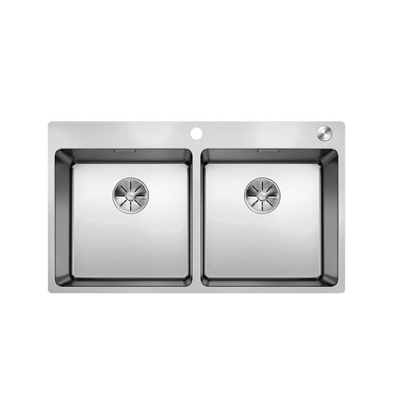 Blanco Chiuveta bucatarie blanco andano, otel, 865 x 500 mm, pe blat, evacuare, crom, 525249
