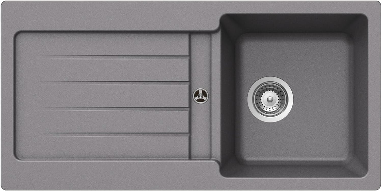 SCHOCK Chiuveta bucatarie schock typos, granit, pe blat, 860 x 440 mm, gri, typd100sagcr