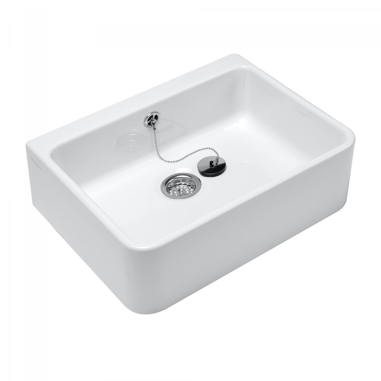 Villeroy and Boch Chiuveta bucatarie villeroy & boch o.novo, pe blat, 595 x 500 mm, ceramicplus, alb, 632200r1