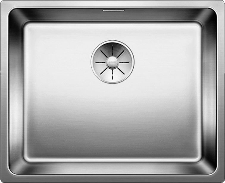 Blanco Chiuveta de bucatarie blanco adano 500 522965, inox, 540 x 440 mm, montare pe / in blat, 1 cuva, sifon, evacuare, crom