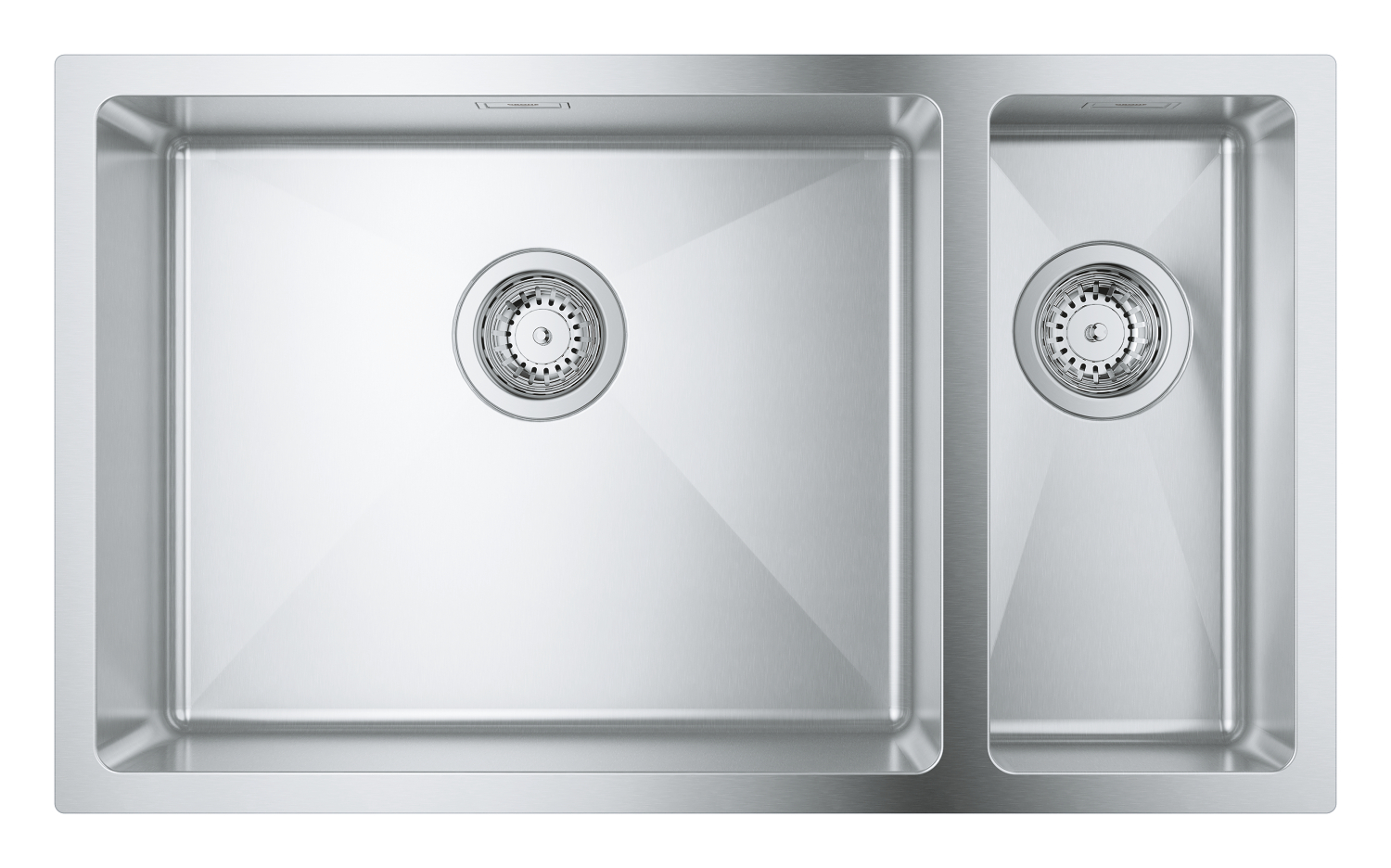 Grohe Chiuveta de bucatarie grohe k700 31575sd1, 760 x 450 mm, montare in/pe blat, 2 cuve, sistem de scurgere, otel inoxidabil