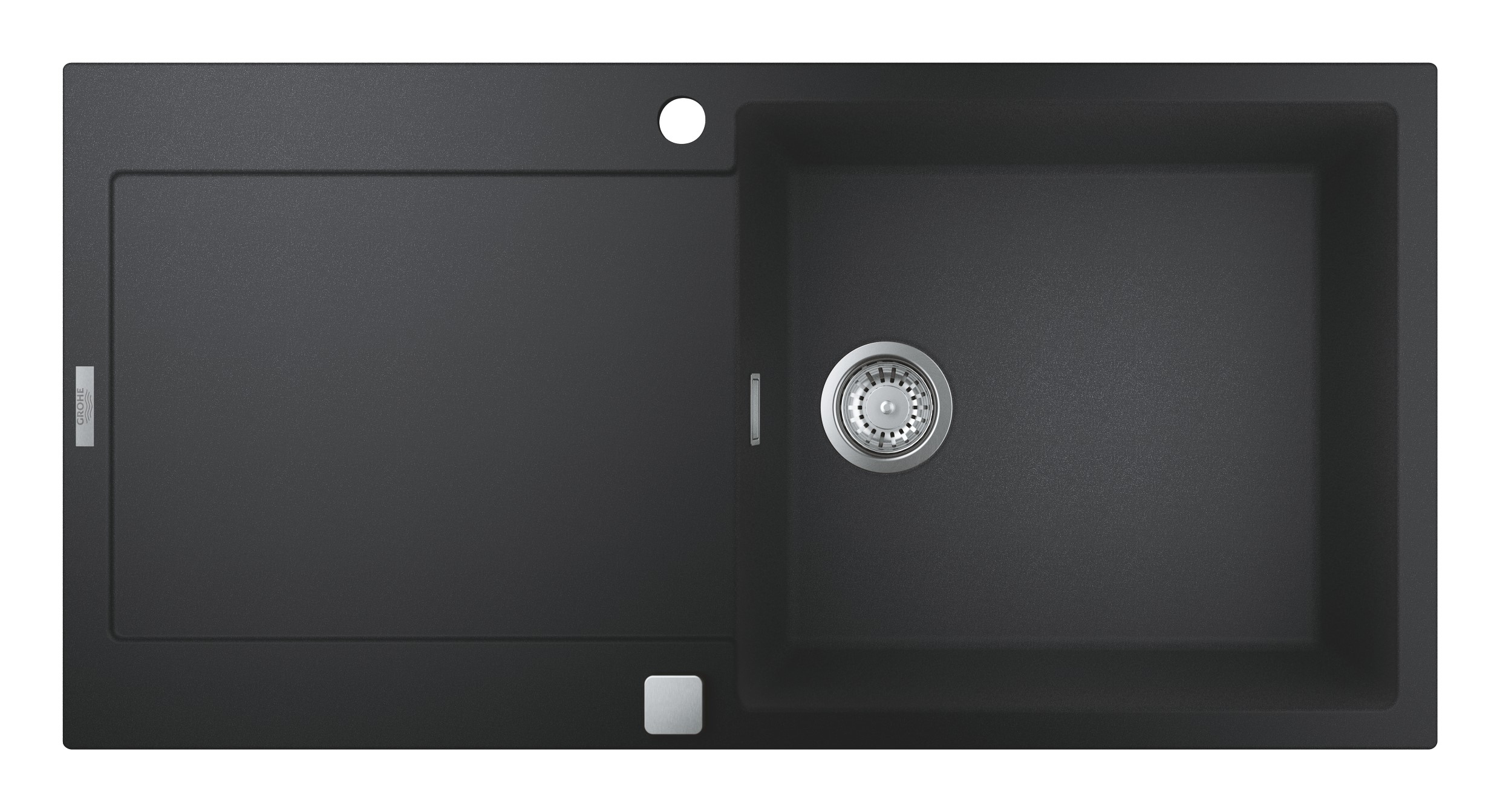 Grohe Chiuveta quartz composite grohe k500 31645ap0, 1000 x 500 mm, reversibil, montare pe blat, evacuare, negru