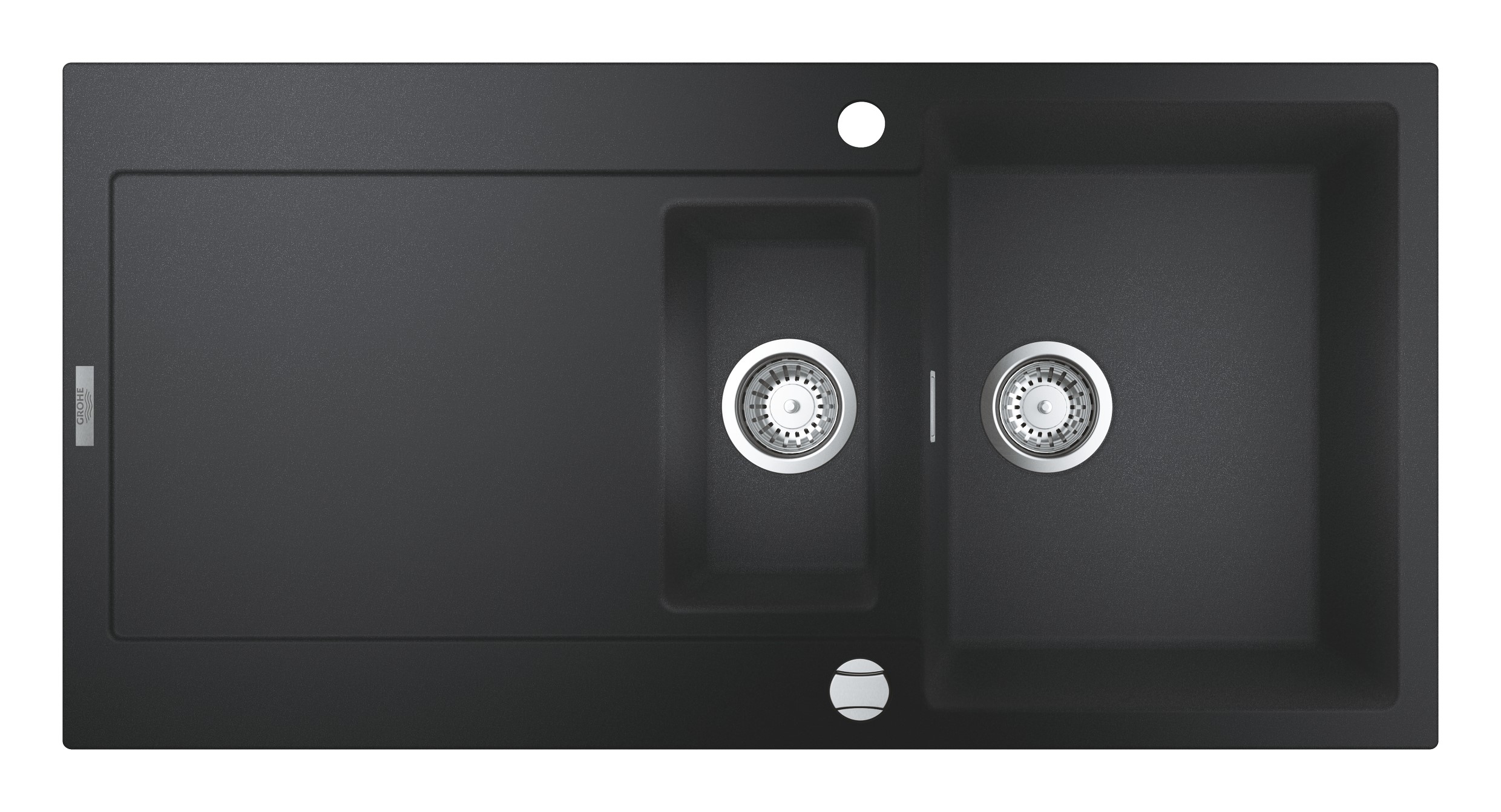 Grohe Chiuveta quartz composite grohe k500 31646ap0, 1000 x 500 mm, pe blat, evacuare, negru