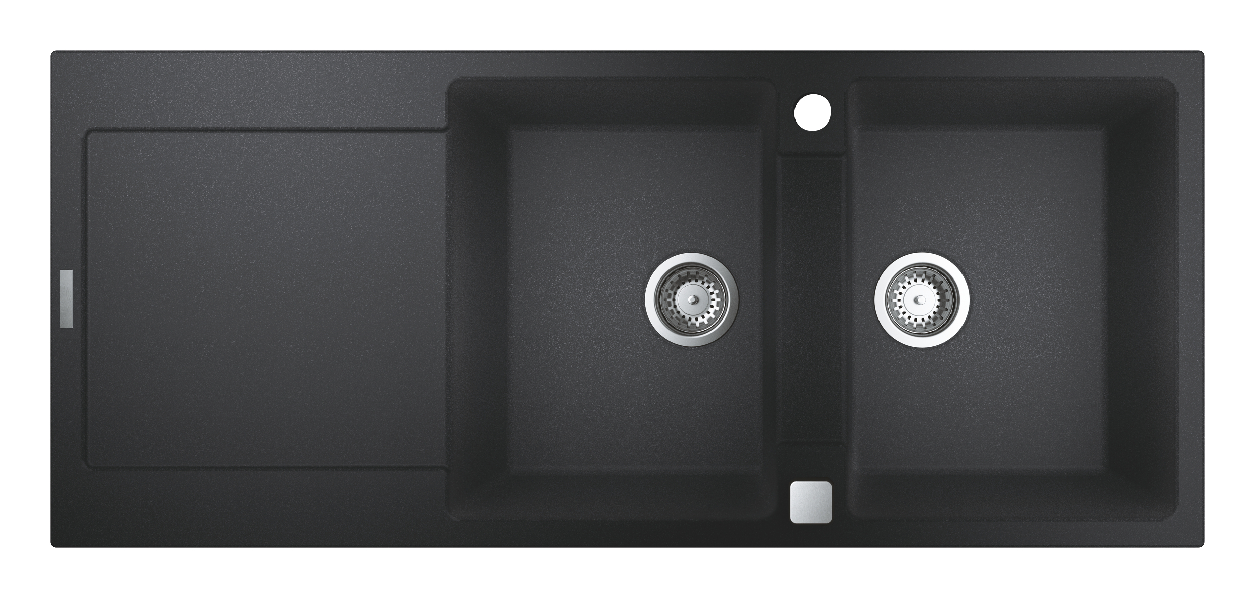Grohe Chiuveta quartz grohe k500 31647ap0, 1160 x 500 mm, pe blat, evacuare, negru