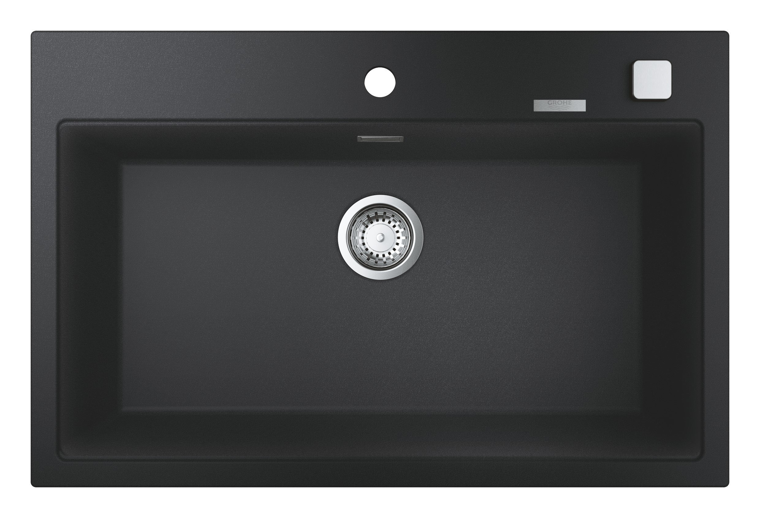 Grohe Chiuveta quartz grohe k700 31652ap0, 780 x 510 mm, pe blat, evacuare, negru