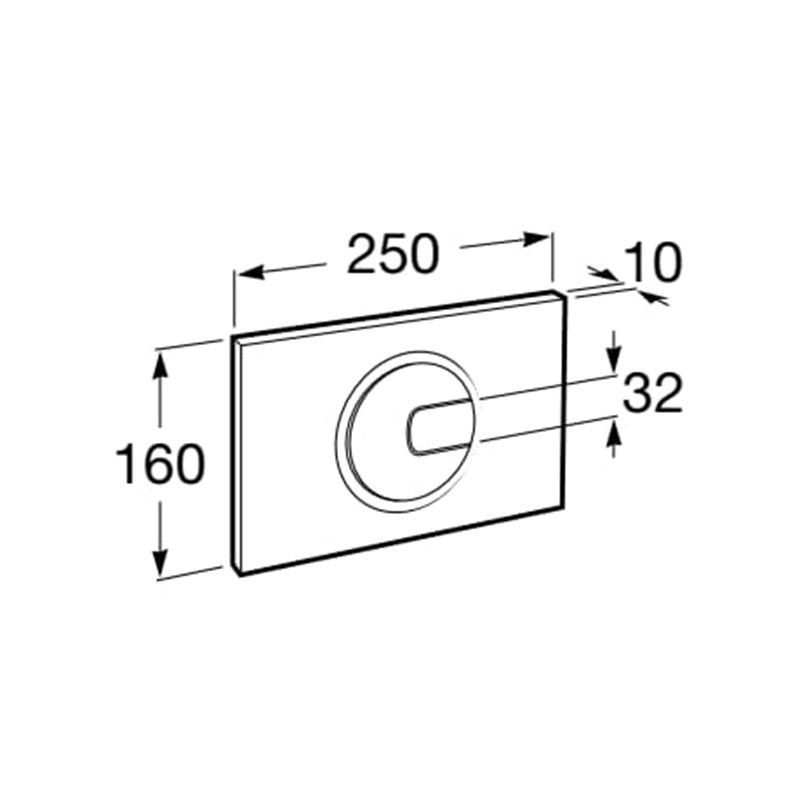 Clapeta actionare Roca A890098000, Wall PL4, pentru toaleta, utilizare