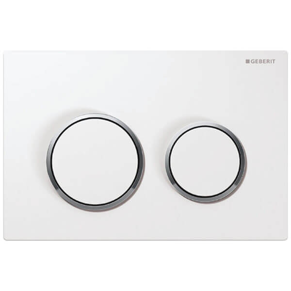 Geberit  Clapeta actionare wc geberit omega 20 115.085.kj.1, dubla spalare, orizontala, 212 x 142 mm, alb/crom