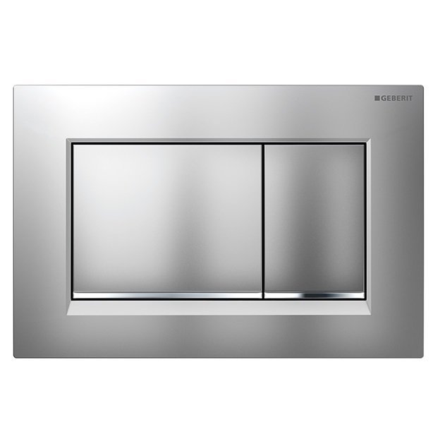Geberit  Clapeta actionare wc geberit sigma 30 115.883.jq.1, dubla spalare, orizontala, 246 x 164 mm, mat, crom
