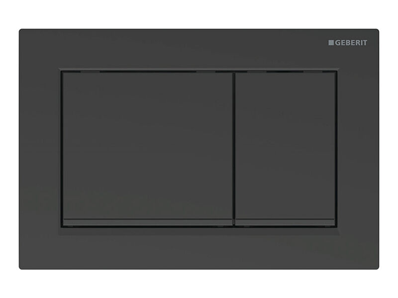 Geberit  Clapeta wc geberit omega 30, dubla, 212 x 142 mm, plastic, mat, negru, 115.080.16.1