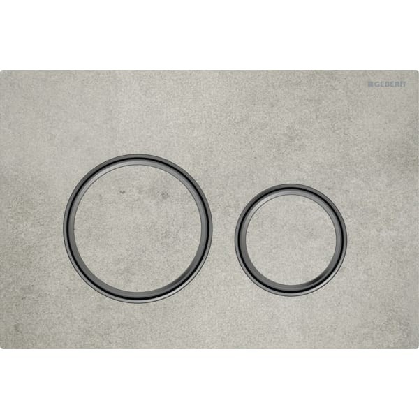 Geberit  Clapeta wc geberit sigma21, orizontala, dubla, 246 x 164 mm, metal, mat, gri beton, 115.651.jv.1