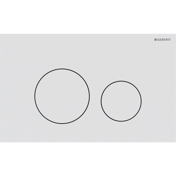 Geberit  Clapeta wc geberit sigma40, dubla, orizontala, 246 x 152 mm, otel, mat, alb, 115.628.jt.1