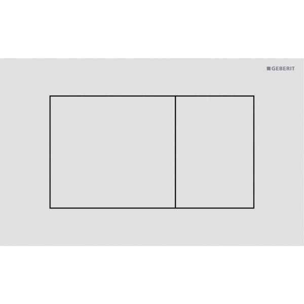 Geberit  Clapeta wc geberit sigma40, dubla, orizontala, 246 x 152 mm, otel, mat, alb, 115.629.jt.1