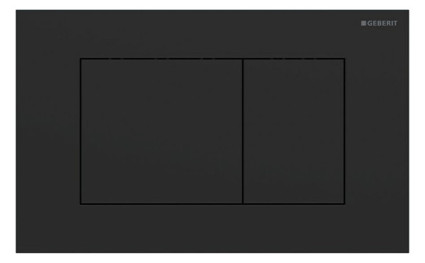 Geberit  Clapeta wc geberit sigma40, orizotala, dubla, 246 x 152 mm, metal, mat, negru, 115.629.14.1